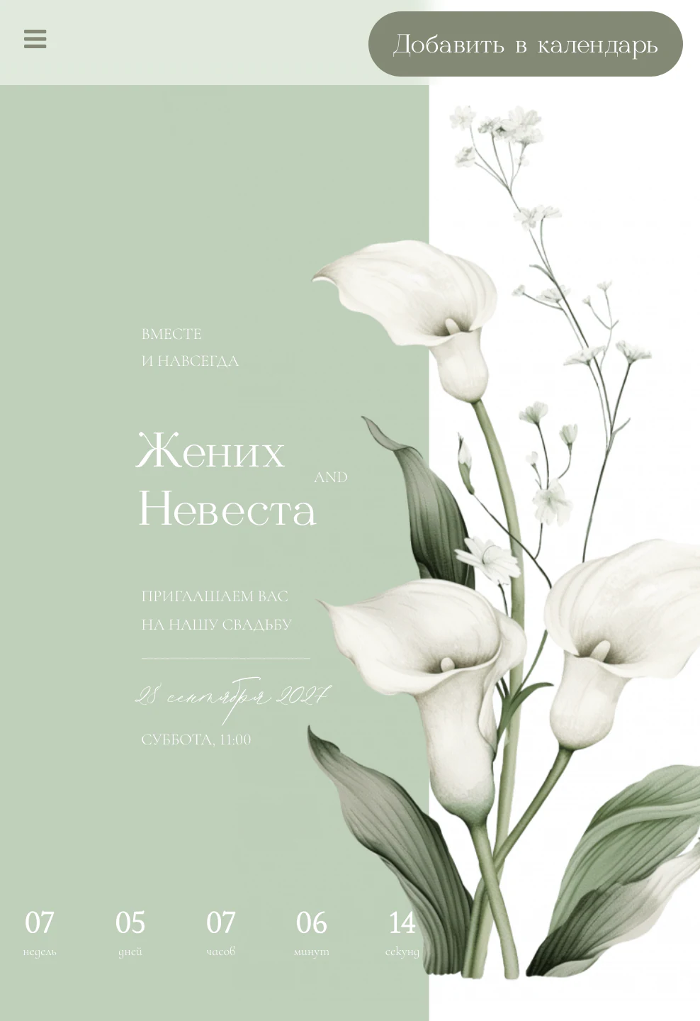 Превью шаблона «Летняя зелень»