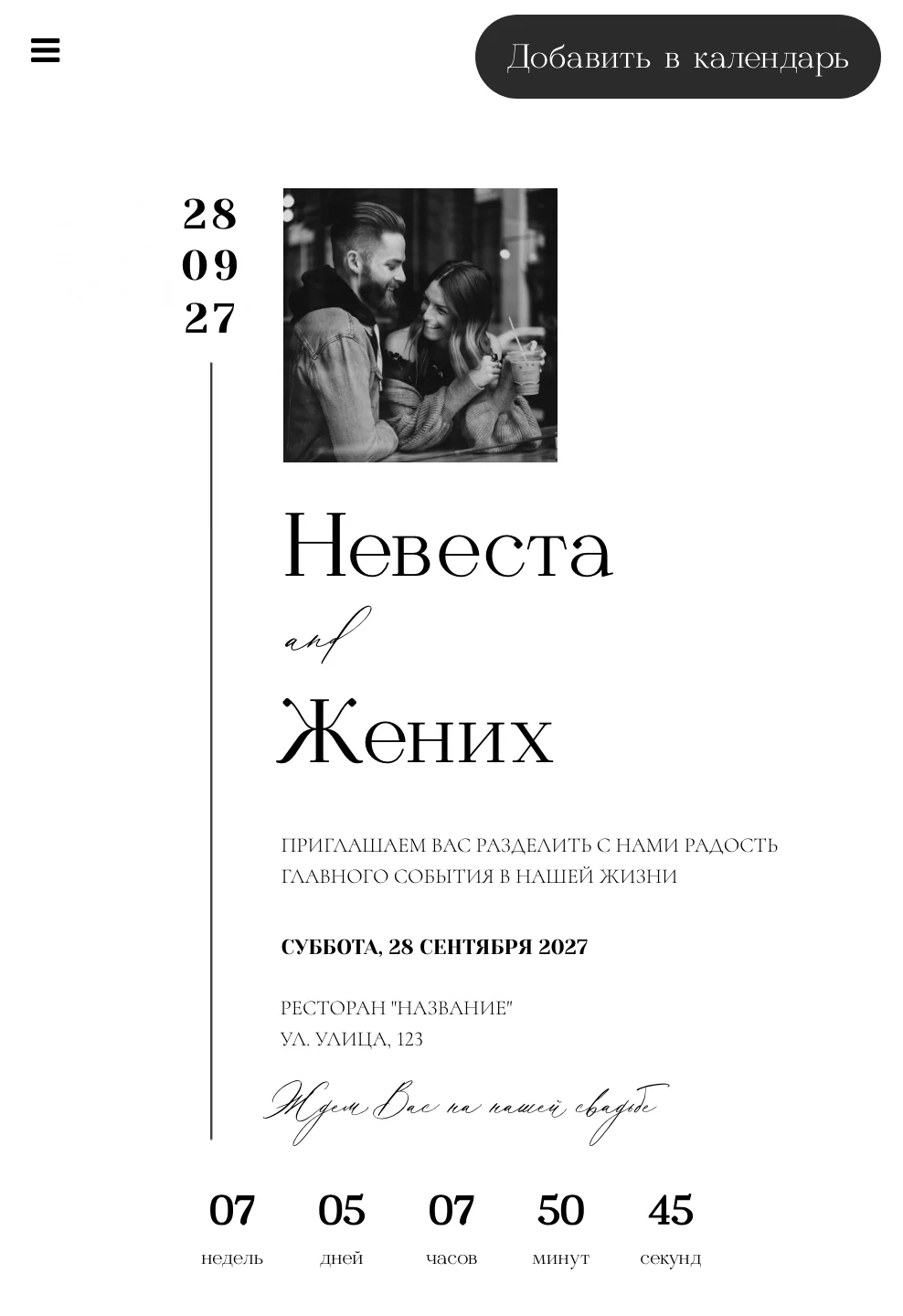 Превью шаблона «Чистый портрет»